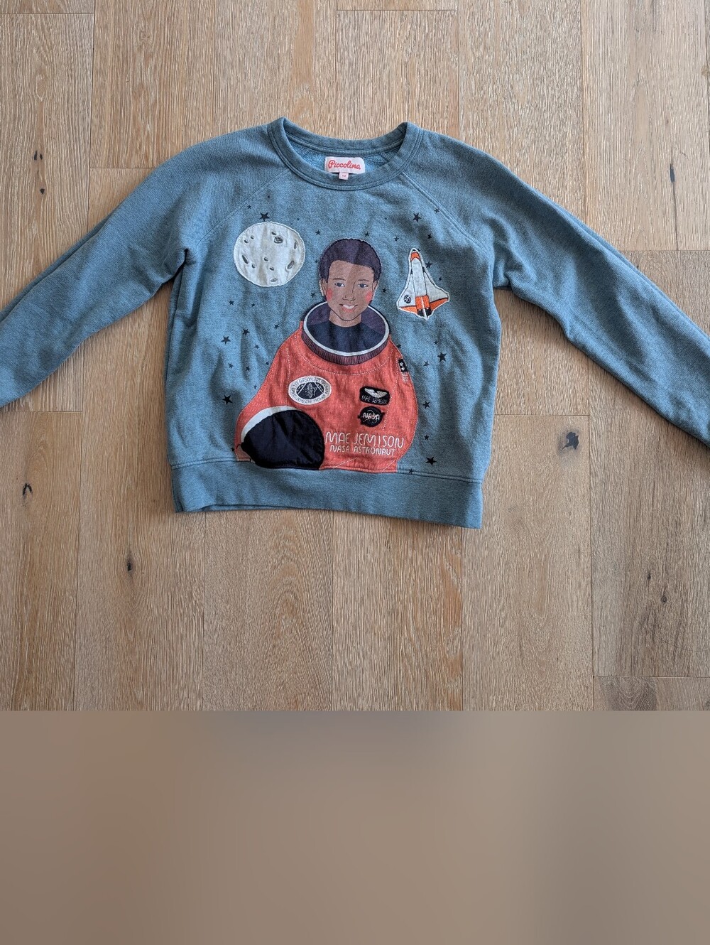Kids unisex 🚀 Piccolina Size 10 Space Mae Jemison Sweatshirt 🌌